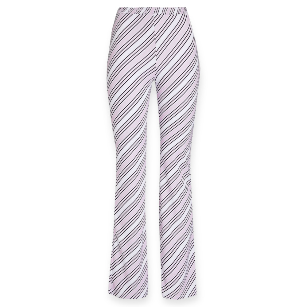 Maisie Wilen Contender Striped Jersey Flared Pants Lilac Size XS fits Small NWT - Picture 2 of 7